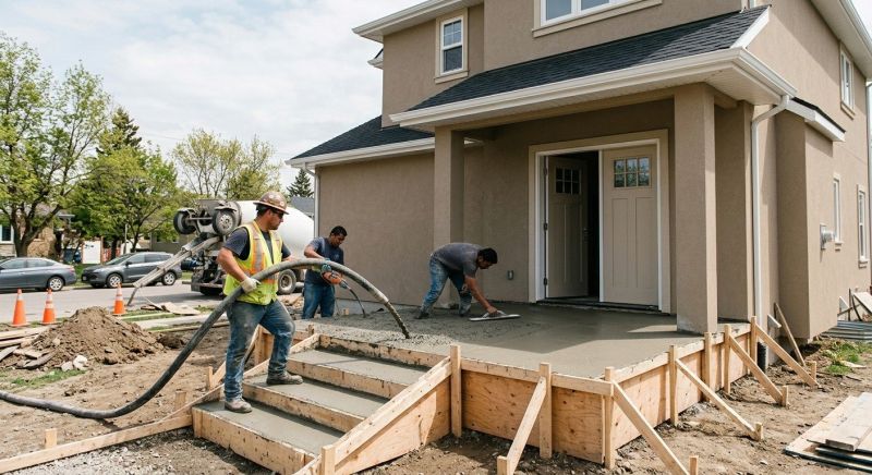 Porch Concrete Pouring in Salt Lake City, UT