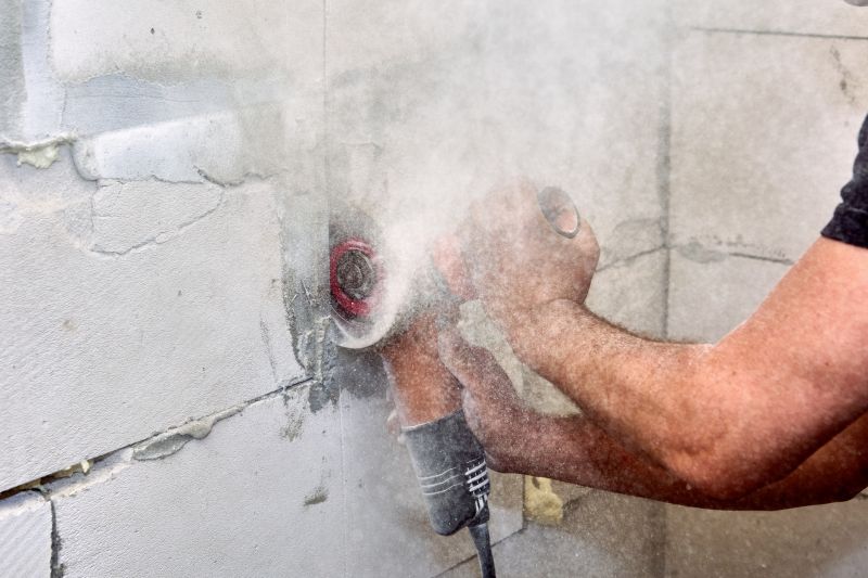 Finished Core Cuts on Concrete